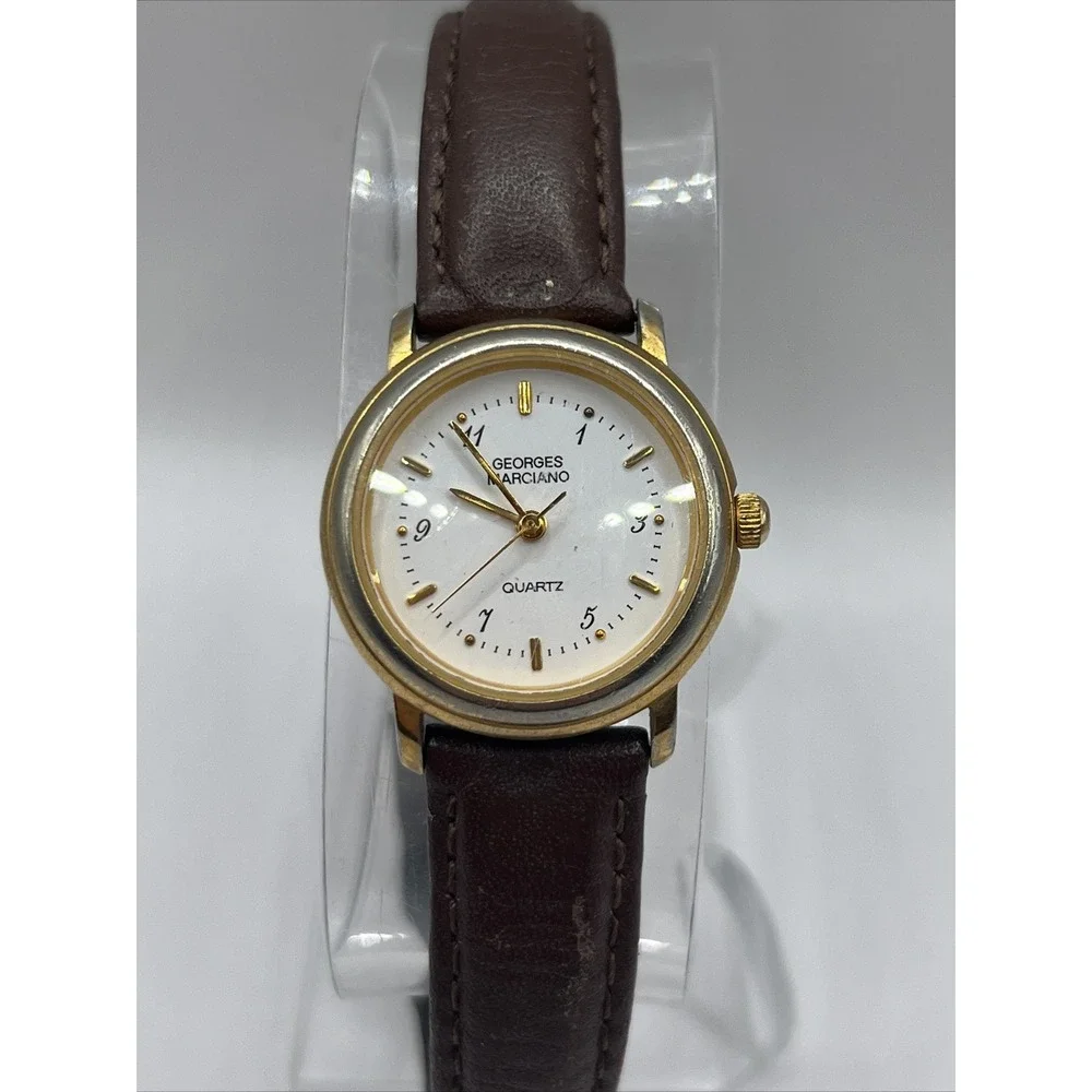 Georges Marciano 1988 Guess? Inc Women's Quartz Watch Leather Band- New Battery!